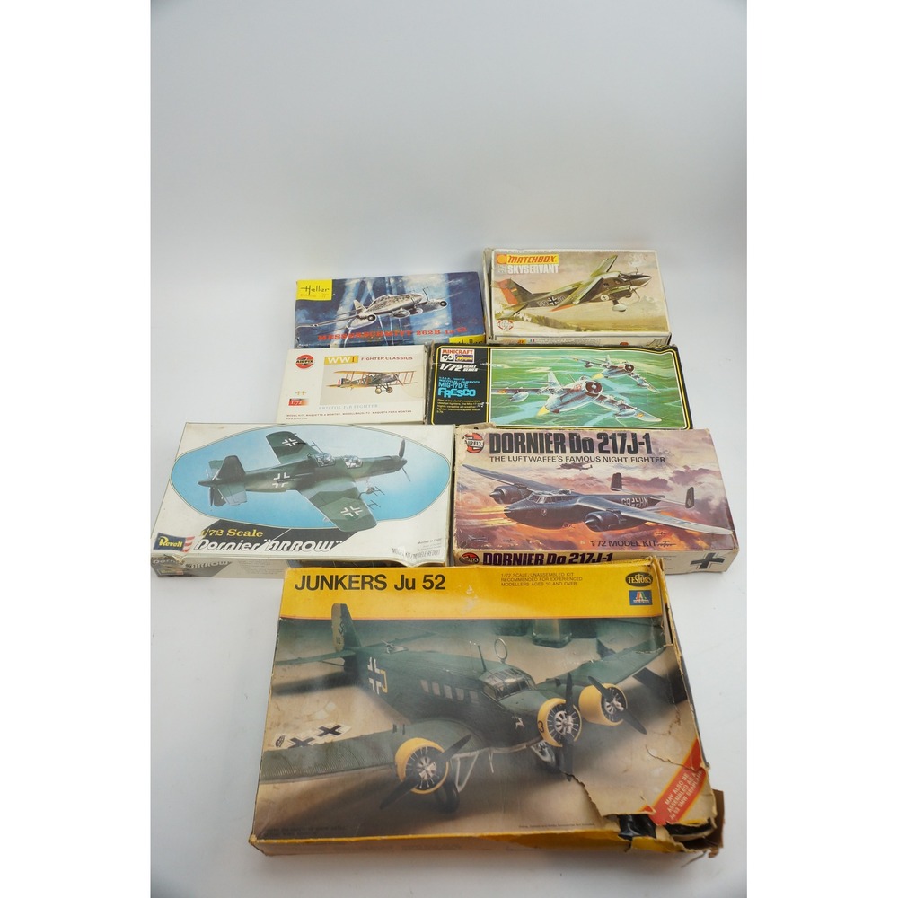 Revell Airfix Testors Model Airplane Kit Lot 1/72 Scale WWII Military Good